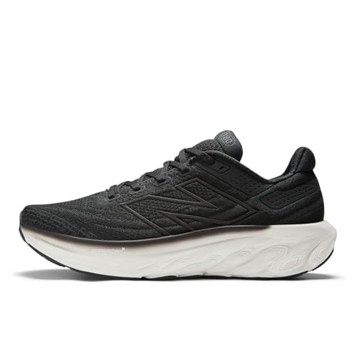 New Balance Men's Fresh Foam X 1080 V13 Running Shoe, Black/White, 10 N