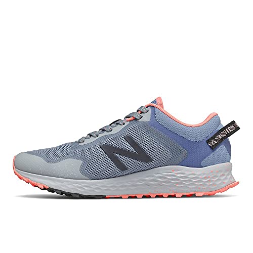 New Balance Women's Fresh Foam Arishi Trail Running Shoes, Grey/Blue/Pink, 8.5B