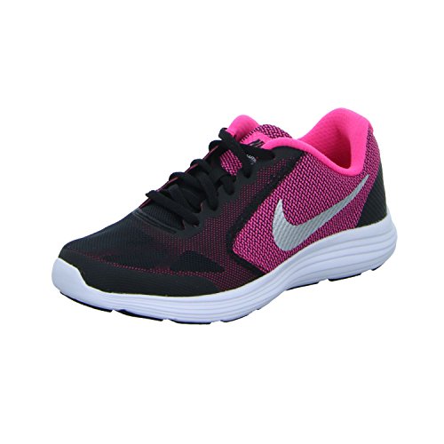 NIKE Girls' Revolution 3 Running Shoe (GS), Black/Metallic Silver/Hyper Pink/White, 6.5 M US Big Kid - product image