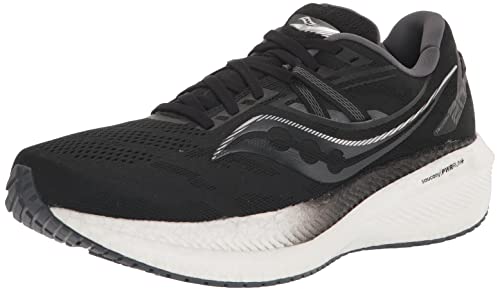Saucony Men's Triumph 20 Running Shoe, Black/White, 11.5