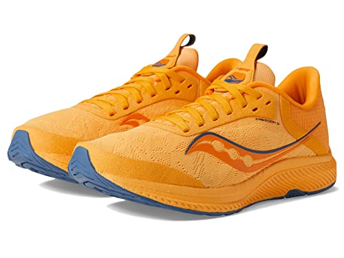 Saucony Women's Freedom 5 Running Shoe, Gold/Basin, 7.5 Medium