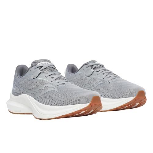 Saucony Men's Tempus 2 Sneaker, Fossil/White, 12.5