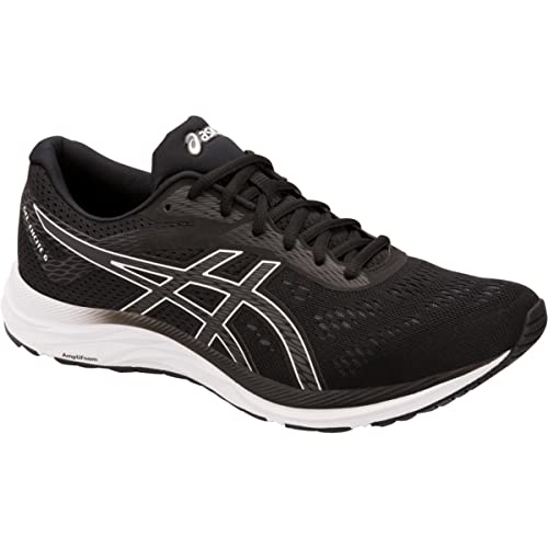 ASICS Men's Gel-Excite 6 Running Shoes, 11XW, Black/White