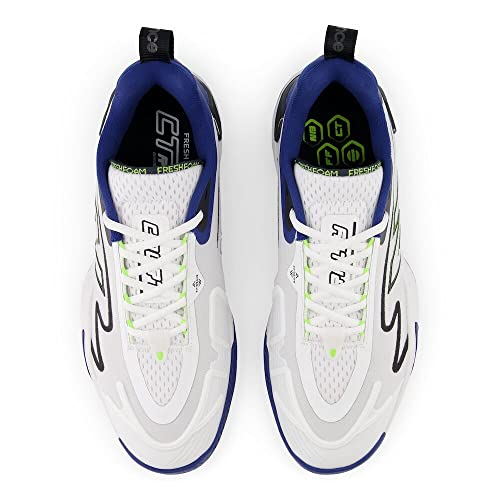New Balance Men's Fresh Foam X CT-Rally V1 Tennis Shoe, White/Navy, 7.5 W