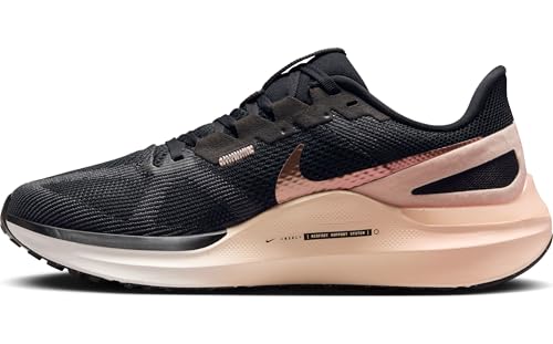 Nike Structure 25 Women's Road Running Shoes (DJ7884-008, Black/Crimson Tint) Size 6.5