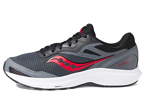 Saucony Men's Cohesion 16 Shoes, Shadow/red S, 11.5 W