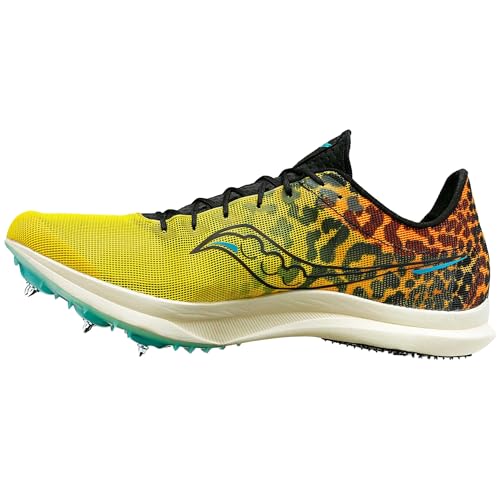 Saucony Women's Endorphin Cheetah Sneaker, Black/Vizi, 10