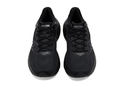 Saucony Men's Ride 19 Sneaker, Black/Black/Black, 10.5
