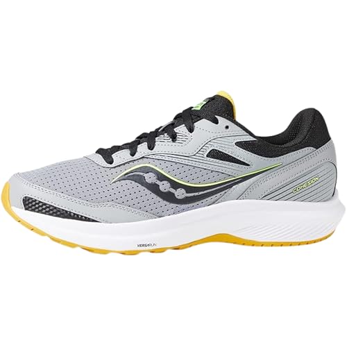 Saucony Men's Cohesion 16 Sneaker, Fossil/Sulphur, 9.5