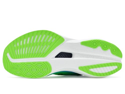 Saucony Men's Endorphin Speed 5 Sneaker, Slime/Cobalt, 10.5
