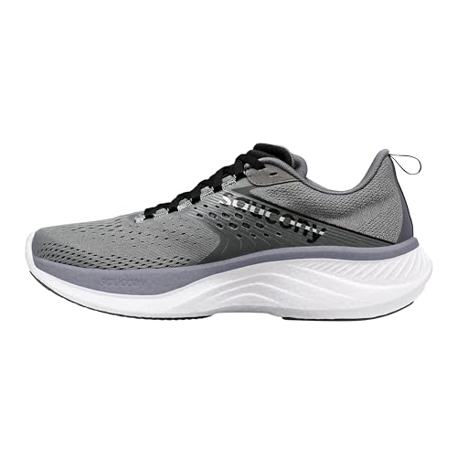 Saucony Men's Ride 17 Sneaker, Cinder/Black, 12