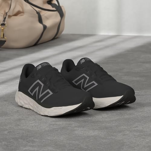 New Balance Women's Fresh Foam X 880 V14 Running Shoe, Black/Sea Salt/Silver Metallic, 6.5 XW