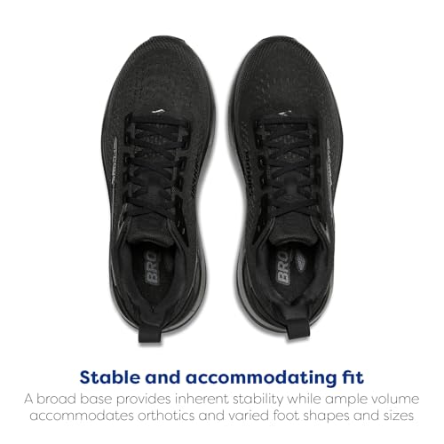 Brooks Men’s Ghost Max 4 Neutral Running & Walking Shoe - Black/Black/Ebony - 13 Medium