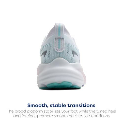 Brooks Women’s Glycerin 22 Neutral Running Shoe - White/Limpet Shell/Amparo Blue - 9.5 Medium