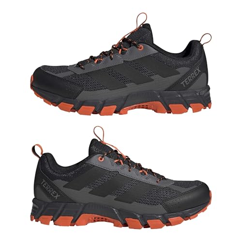 adidas Men's Terrex Rockadia Trail Running, Carbon/Black/Semi Impact Orange, 13