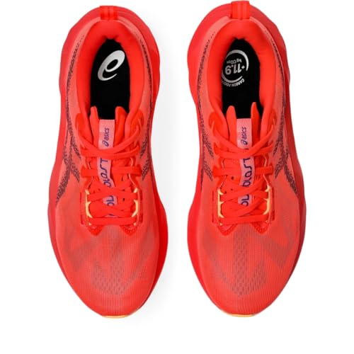ASICS Men's NOVABLAST 5 Running Shoe, 15, Flash RED/EDO Purple