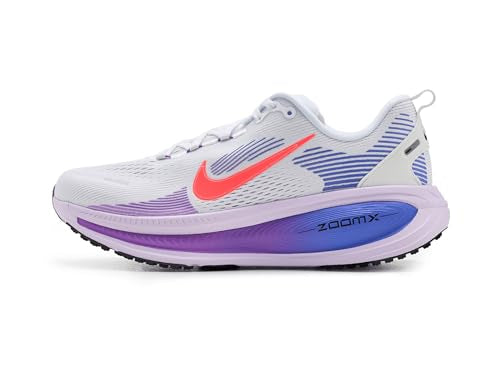 Nike Womens Vomero 18 White/Hot Lava/Violet Mist/Sapphire 8 Medium