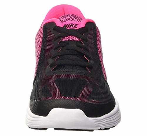 NIKE Girls' Revolution 3 Running Shoe (GS), Black/Metallic Silver/Hyper Pink/White, 6.5 M US Big Kid