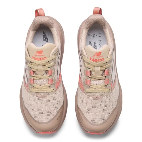 New Balance Women's Fresh Foam X Hierro V9 Trail Running Shoe, Desert Clay/Flat Taupe/Urgent Red, 8 W