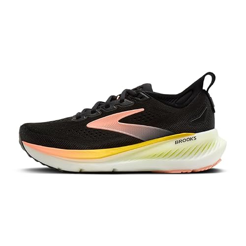 Brooks Women’s Glycerin 23 Neutral Running Shoe - Black/Peach/Nightlife - 8 Medium