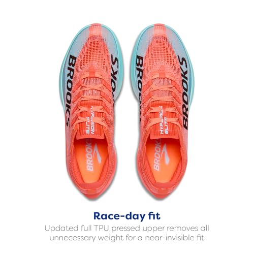 Brooks Unisex Hyperion Elite 5 Neutral Race Running Shoe for Men & Women - Pink Clay/Atomizer Blue - 12 Medium