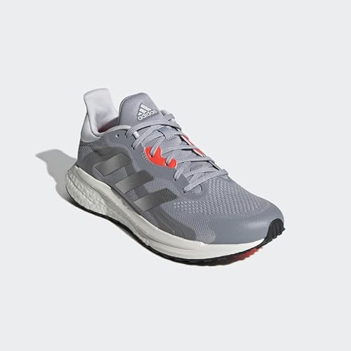adidas Womens Solar Glide 4 ST Halo Silver/Crystal White/Solar Red 8