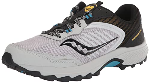 Saucony Men's Excursion TR15 Trail Running Shoe, Fog/Black/Topaz, 11.5