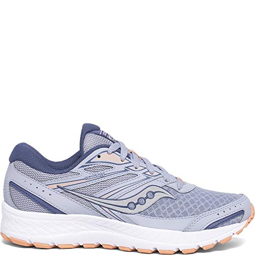 Saucony Women's Cohesion 13 Running Shoe, Blue Mist/Melon, 8.5