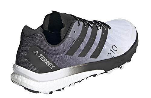 adidas Women's Terrex Speed Ultra Trail Running Shoe, Cloud White/Core Black/Solar Yellow - 7.5