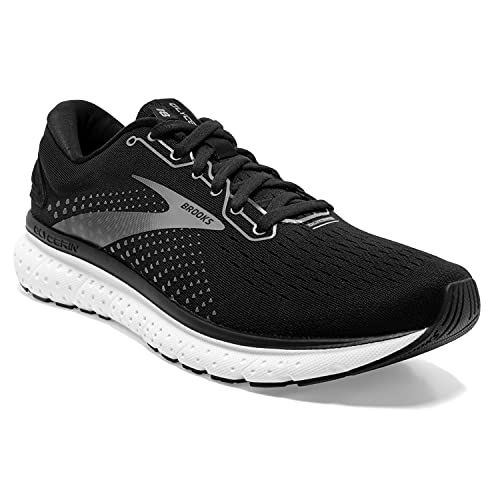 Brooks Mens Glycerin 18 Running Shoe - Black/Pewter/White - D - 8.5