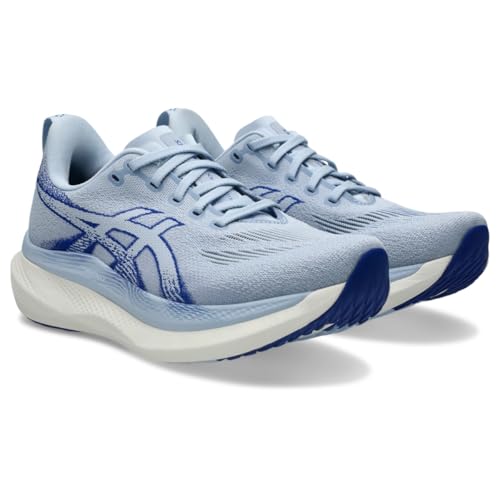 ASICS Women's GLIDERIDE MAX 2 Wide Running Shoes, 8.5, Solid AIR/Prussian Blue