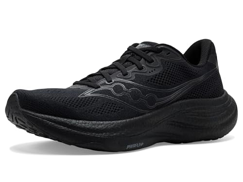 Saucony Men's Ride 19 Sneaker, Black/Black/Black, 10.5