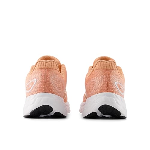New Balance Women's Fresh Foam 680 V8 Running Shoe, Peach Nectar/White/Permafrost, 8 M