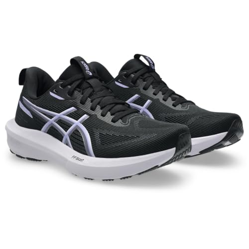 ASICS Women's GT-1000 14 Running Shoes, 9.5, Black/Lilac HINT