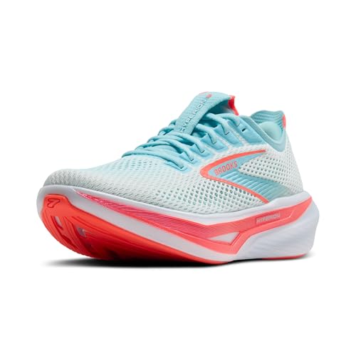 Brooks Women’s Hyperion 3 Neutral Running Shoe - White/Pink Clay/Atomizer - 8.5 Medium