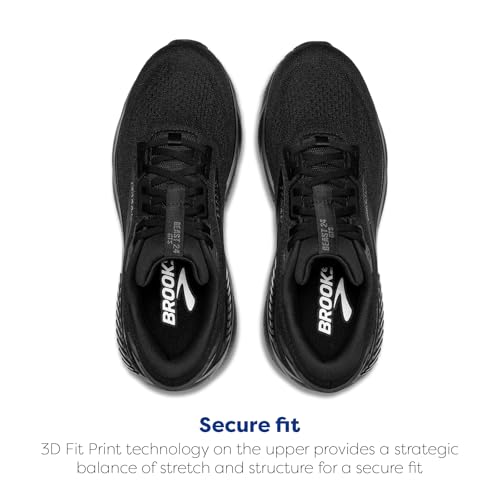 Brooks Men’s Beast GTS 24 Supportive Running & Walking Shoe - Black/Black/Ebony - 10.5 Medium