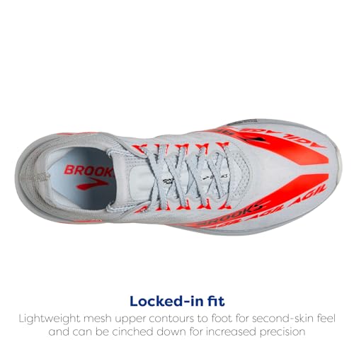 Brooks Unisex Catamount Agil Trail Running Shoe for Men & Women - Illusion Blue/Coral/Orange - 8.5 Medium