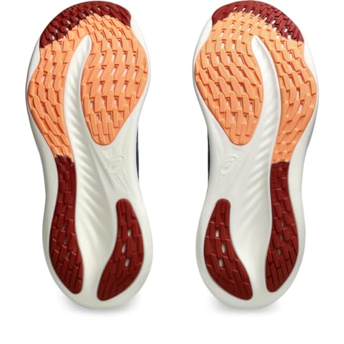 ASICS Men's Gel-Nimbus 26 Running Shoes, 11.5, Rich Navy/Faded Orange