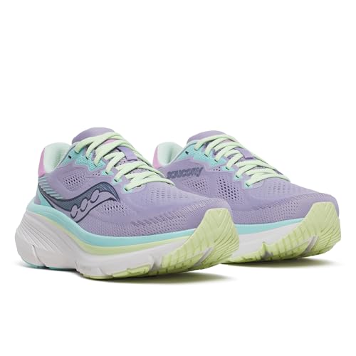 Saucony Women's Guide 19 Running Shoe, Haze/Splash, 8 Medium