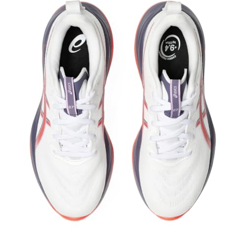 ASICS Women's Gel-Cumulus 27 Running Shoes, 12, White/Greyish Purple