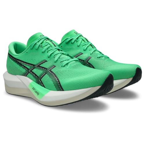 ASICS Unisex Magic Speed 5 Running Shoes, 5.5M / 7W, Vital Green/Carrier Grey
