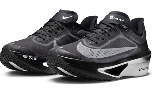 Nike Women's Zoom Fly 6 Road Running Shoes, Black White Lt Smoke Grey, 6.5