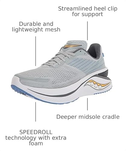 Saucony Women's Endorphin Shift 3 Sneaker, Granite/Horizon, 7.5