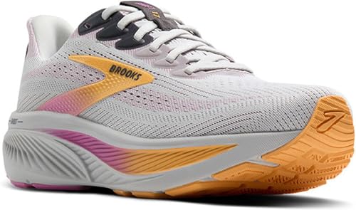 Brooks Women’s Ghost 17 Neutral Running Shoe - Oyster/Apricot/Pink - 10 Medium