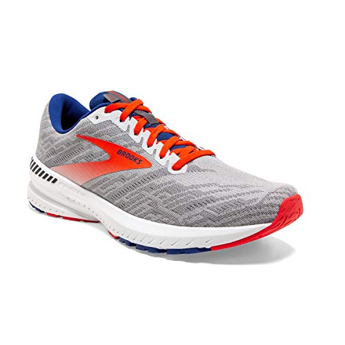 Brooks Mens Ravenna 11 Running Shoe - Grey/Cherry/Mazarine - D - 12.5