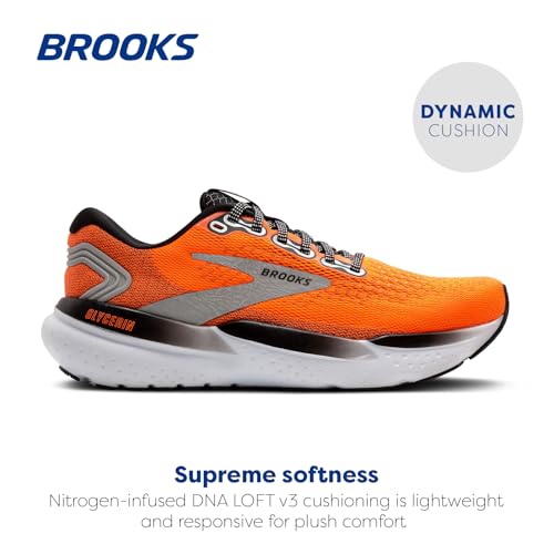 Brooks Women’s Glycerin 21 Neutral Running Shoe - Orange/Black/White - 9 Medium