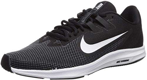 Nike Downshifter 9 Women's Running Shoes, Lightweight Mesh Women's Sneakers, Black/White - Anthracite - Cool Grey, 6
