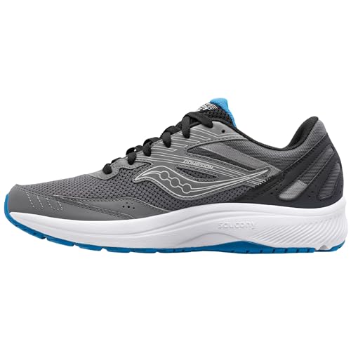 Saucony Men's Cohesion 15 Sneaker, Charcoal/Topaz, 9