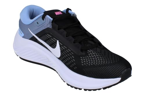 Nike Air Zoom Structure 24 Men's Running Shoes, Men's Sneaker, Black White Ashen Slate Cobalt Bliss, 11.5 US