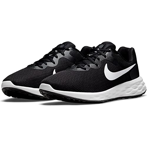 Nike Men's Revolution 5 Flyease Running Shoe, Black White Iron Grey, 7.5 UK